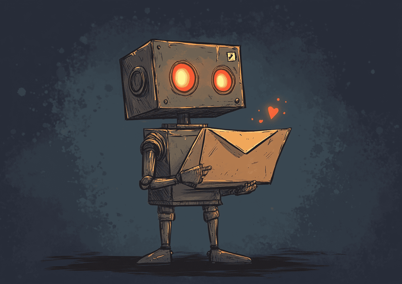 Robot getting a piece of mail
